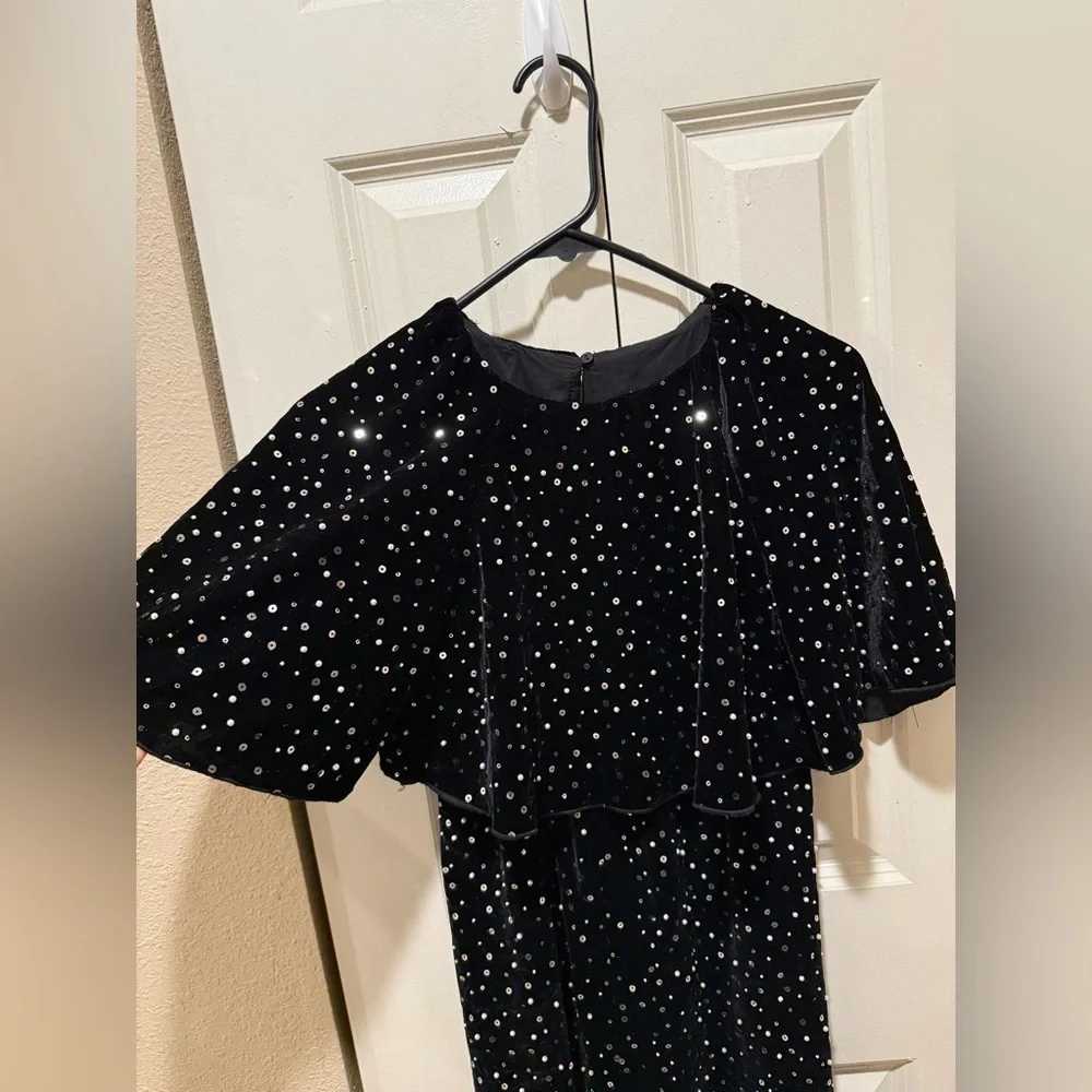 NWT ZARA‎ Kids Sequin Velvet Jumpsuit Girls Party Holiday , size 11-12 Years - Picture 9 of 13